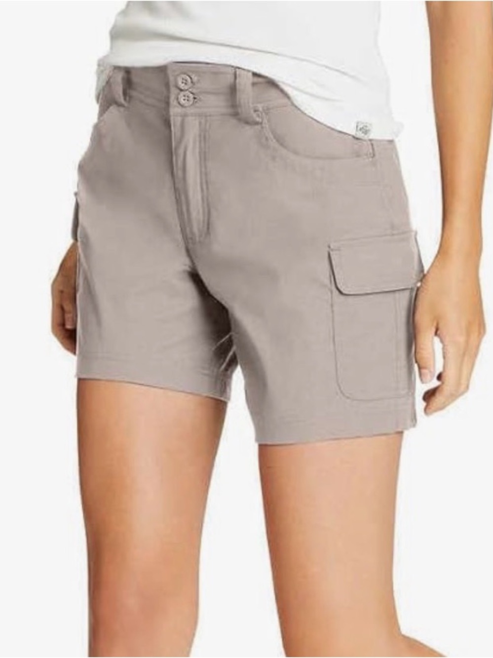 Eddie Bauer Lightweight Summer Trail Cargo Shorts Gray Womens Sz 8